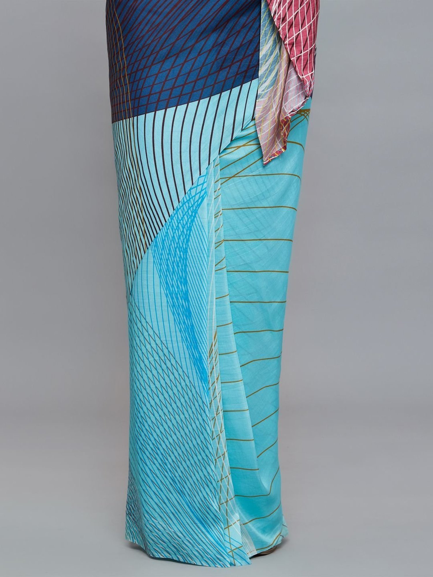 Navyasa By Liva Blue Printed Saree