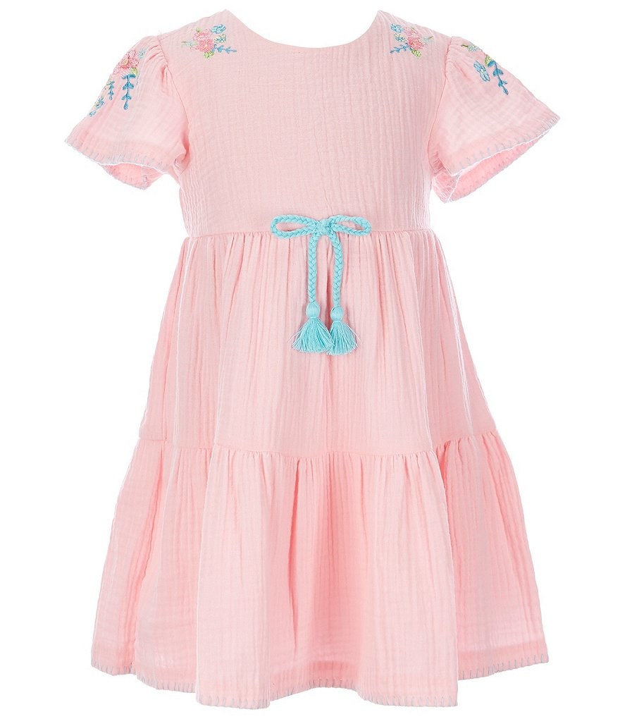 Bonnie Jean Little Girls 2T-6X Embroidered Gauze A-Line Dress