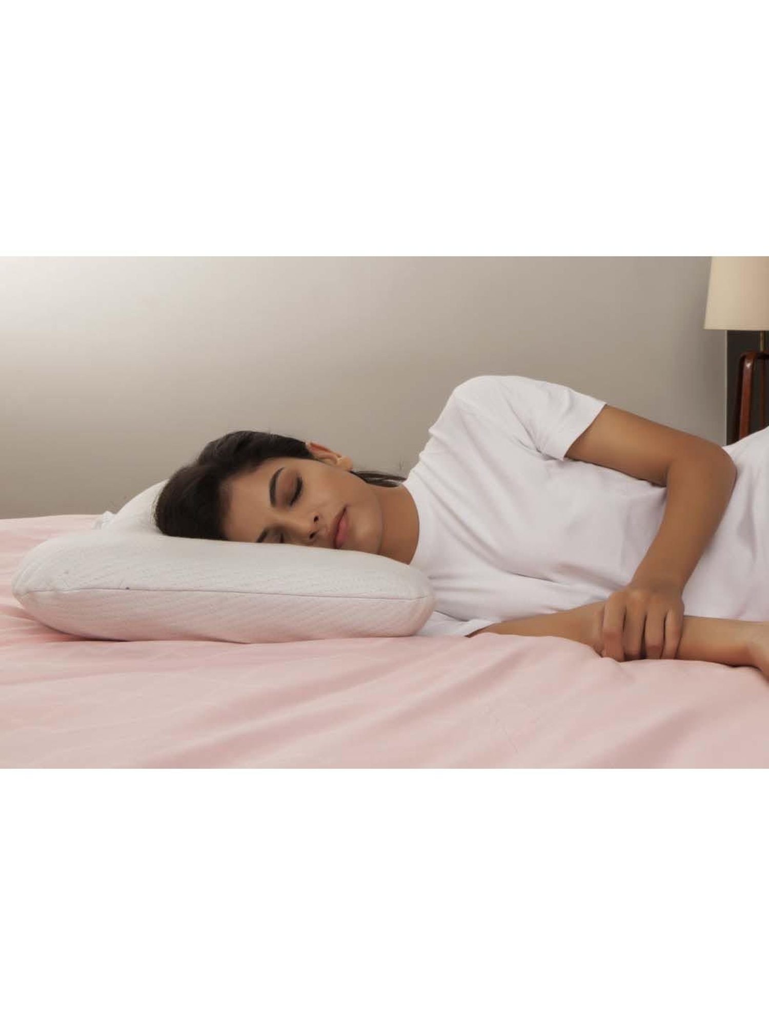 The White Willow Orthopaedic Memory Foam Curve Pillow - Set of 1