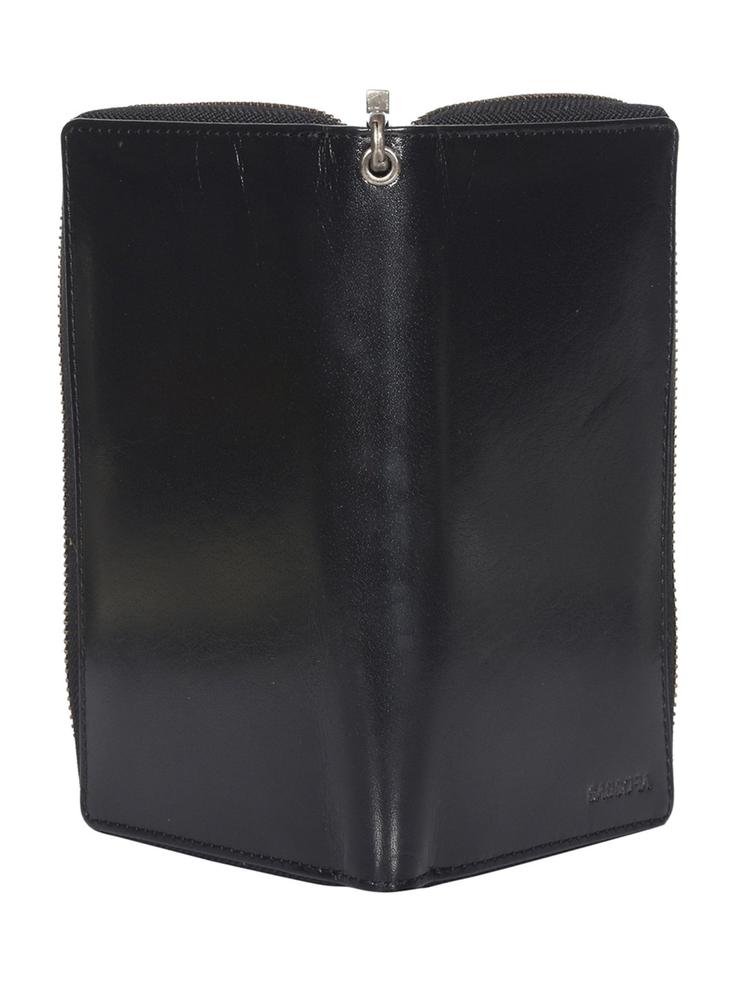 Sassora Aria Black Small Leather Travel Wallet for Women