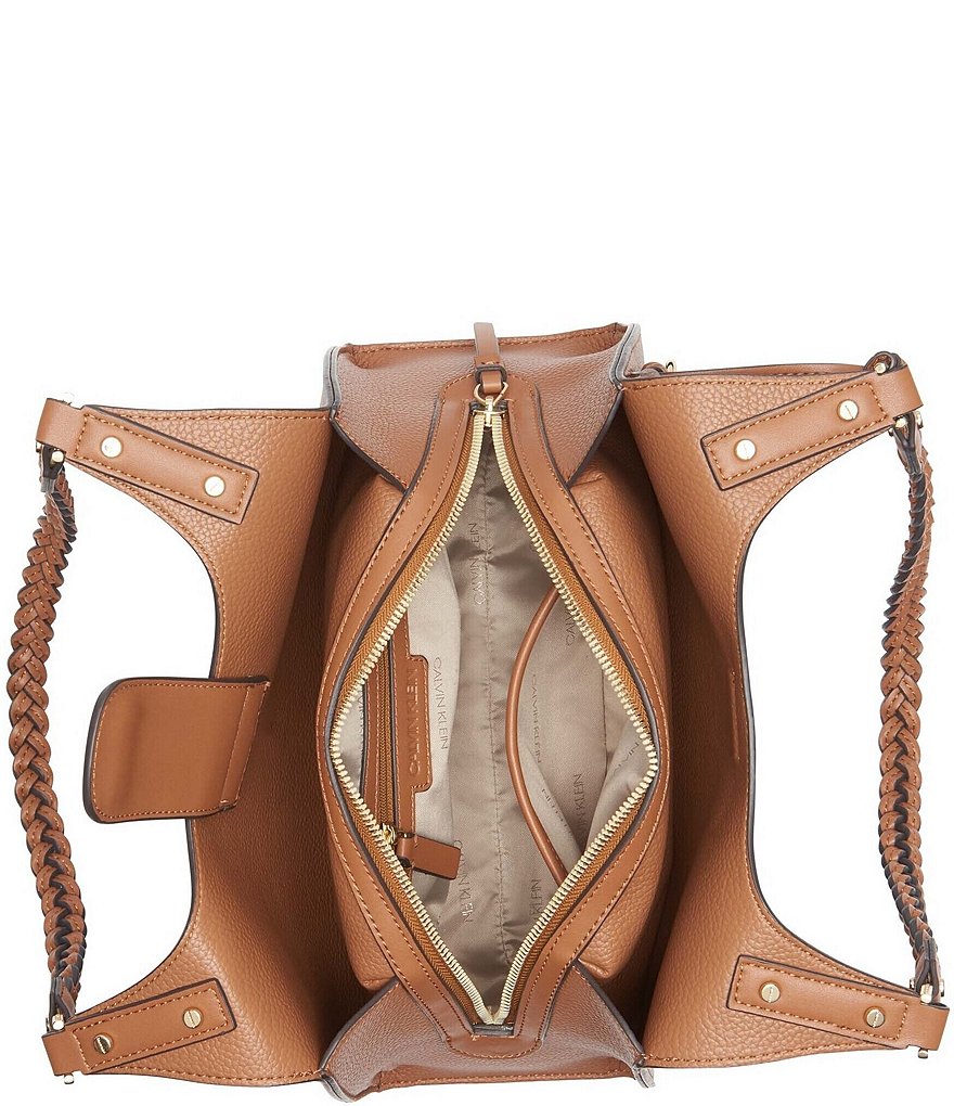 Calvin Klein Shelly Braided Top Handle Shoulder Bag