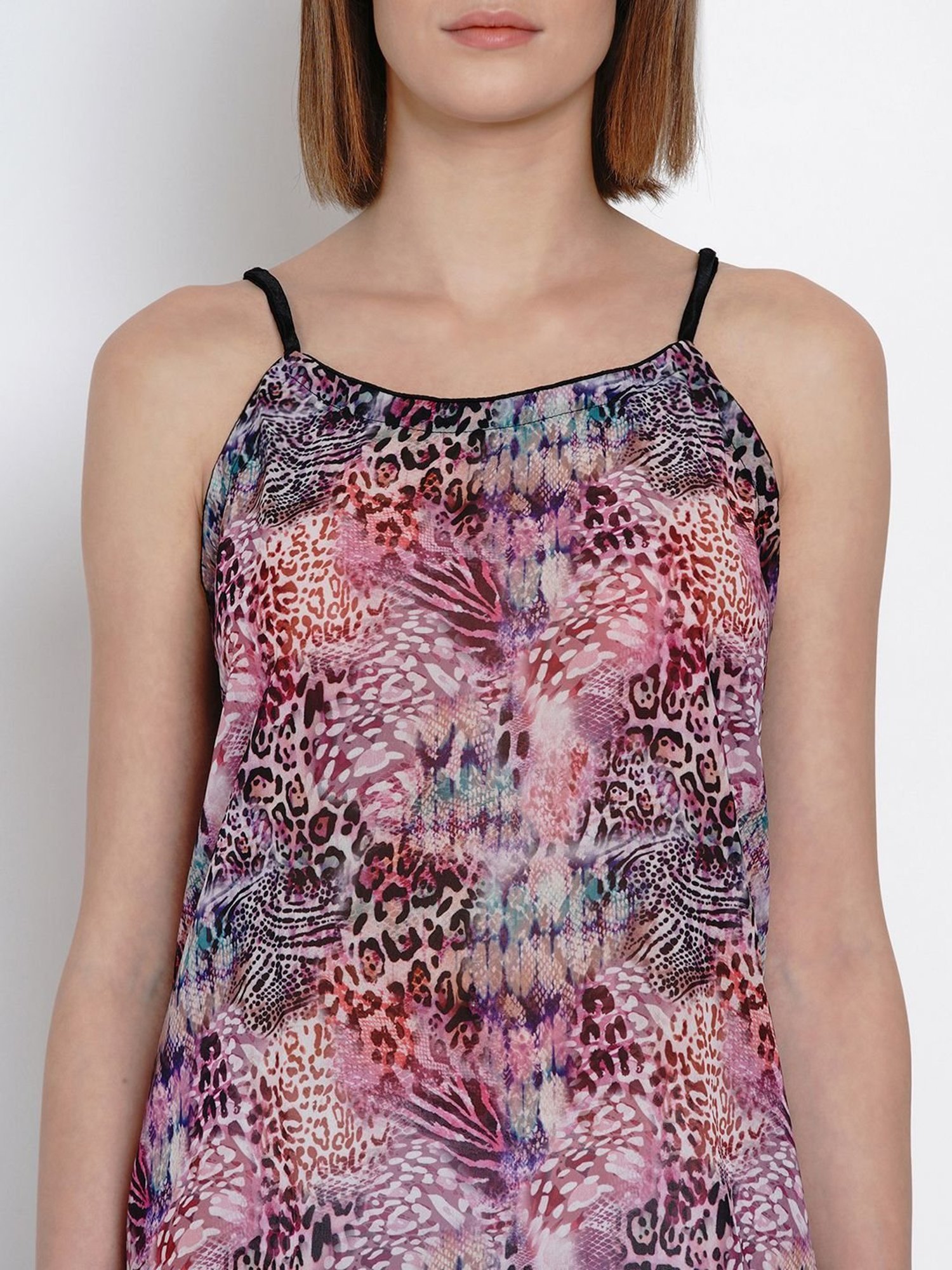 Erotissch Purple Animal Print Babydoll