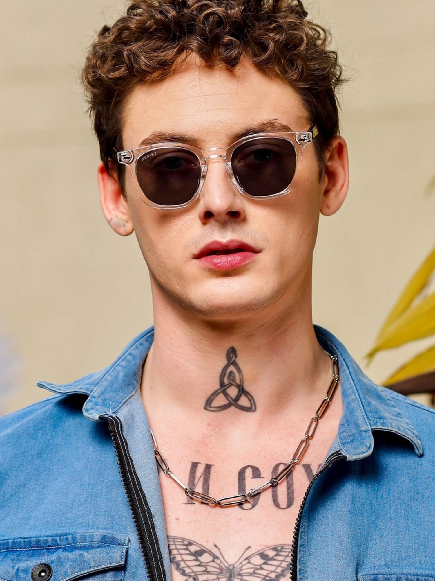 Resist Eyewear Black Wayfarer uv protected Unisex Sunglasses