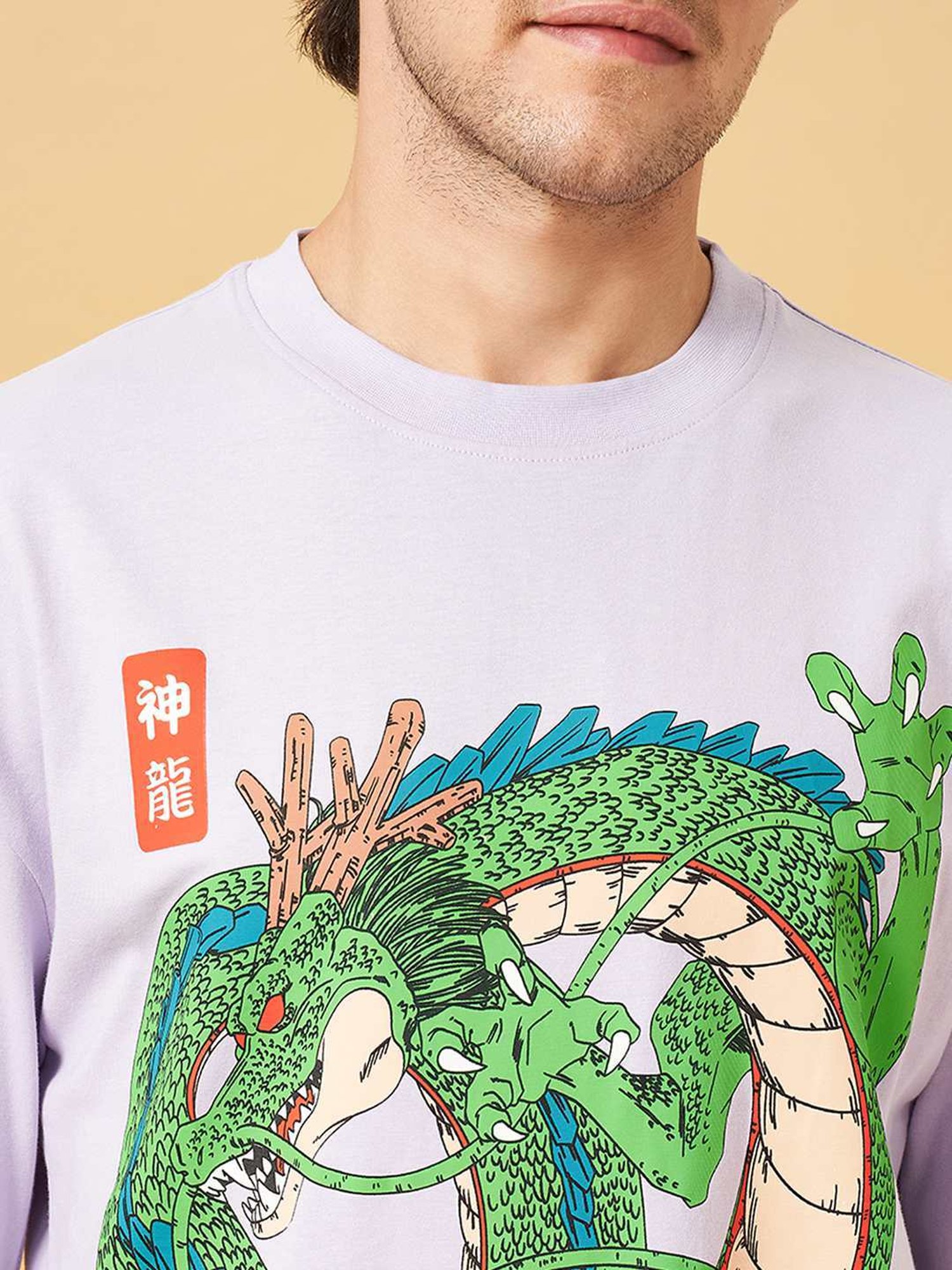 SF Jeans by Pantaloons Fair Orchid Cotton Regular Fit Printed T-Shirt