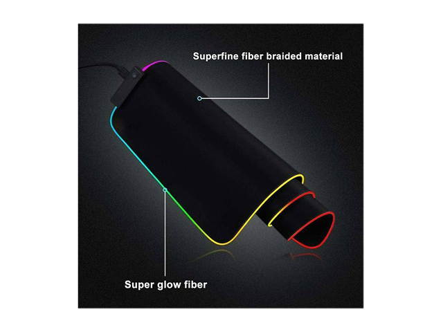 Large RGB Colorful LED Lighting Gaming Mouse Pad Mat 800*300mm for Computer PC Laptop Notebook (31.5 x 11.8 inches)