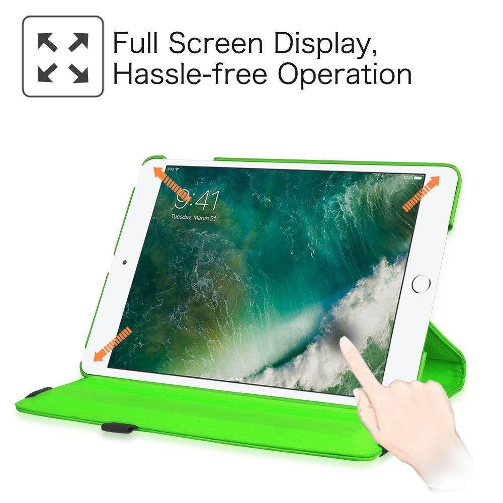Fintie iPad 9.7 inch 2018 2017 / iPad Air Case - 360 Degree Rotating Stand Protective Cover with Auto Sleep Wake for Apple iPad 9.7" (6th Gen, 5th Gen) / iPad Air 2013 Model, Green
