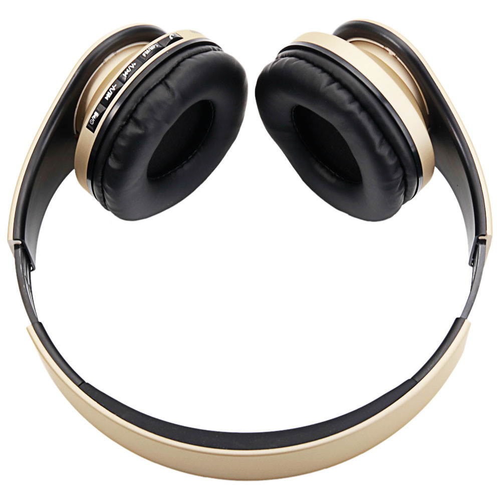 Wireless Headset, UHOMEPRO Bluetooth Headset with Mic, FM and MP3 player functions, Wired Stereo Headphones, Headphones for Music, Sports, Answer or Reject Phone Calls for Wearing  (champagne)