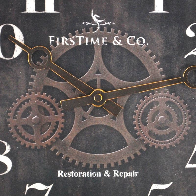 12" Industrial Gears Wall Clock Brown - FirsTime & Co.
