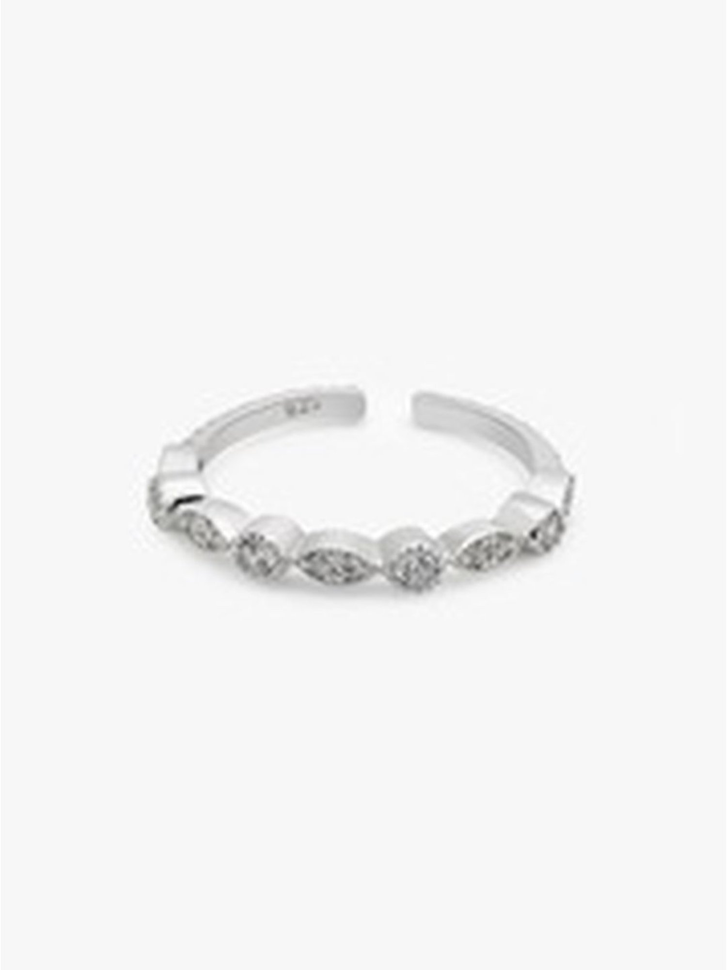 March by FableStreet 92.5 Sterling Silver Dainty Zircon Ring for Women