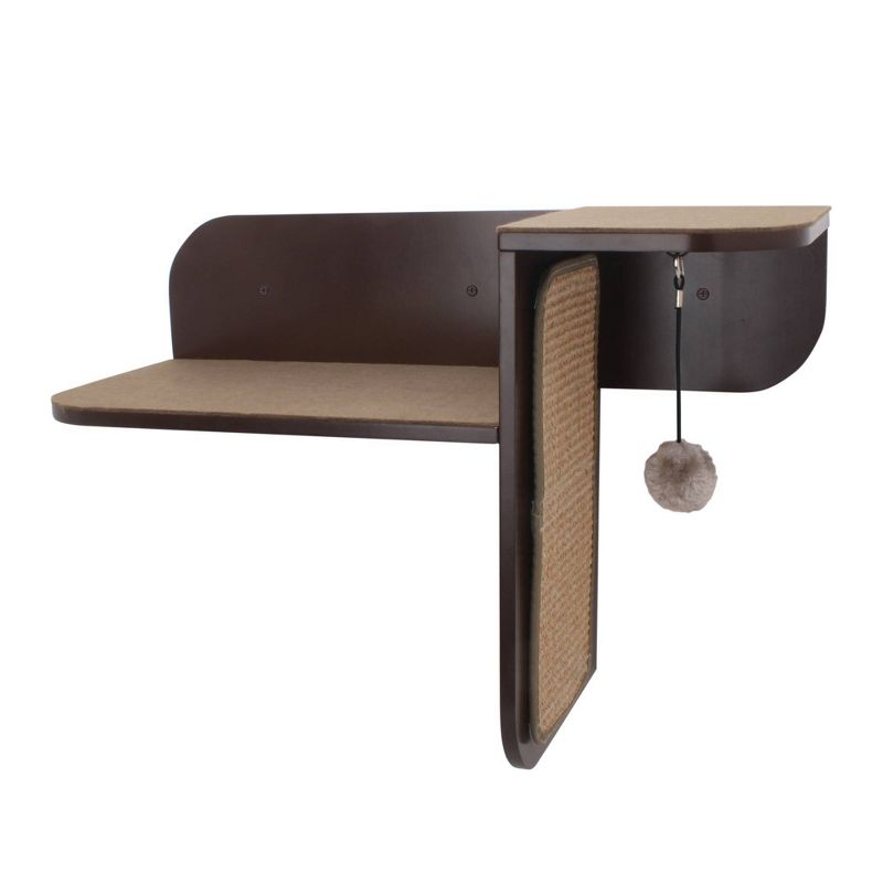 Hauspanther Step Perch Cat Scratcher - Espresso