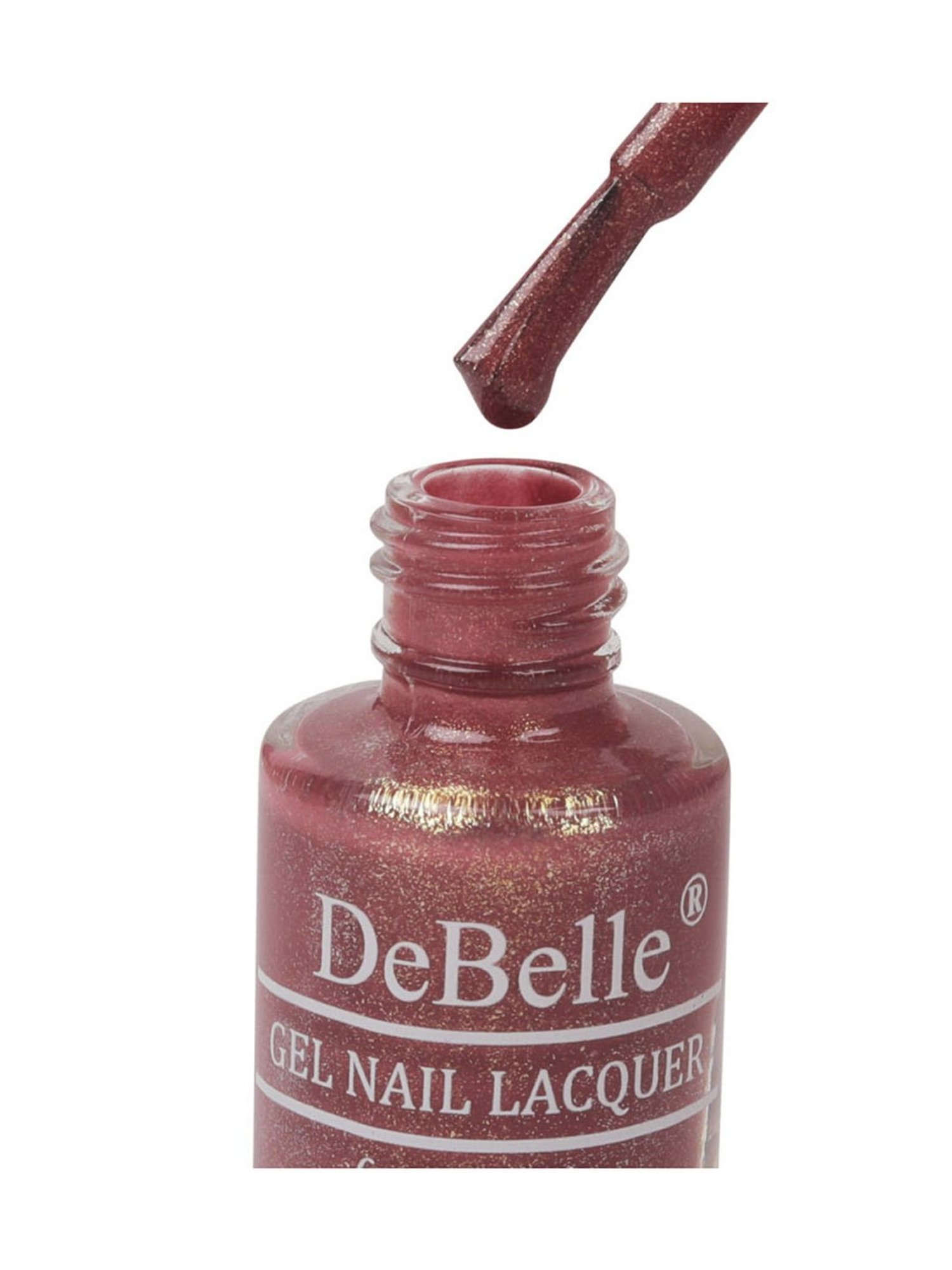 DeBelle Gel Nail Lacquer Classy Chloe (Dark Mauve with Micro Shimmer) - 6 ml