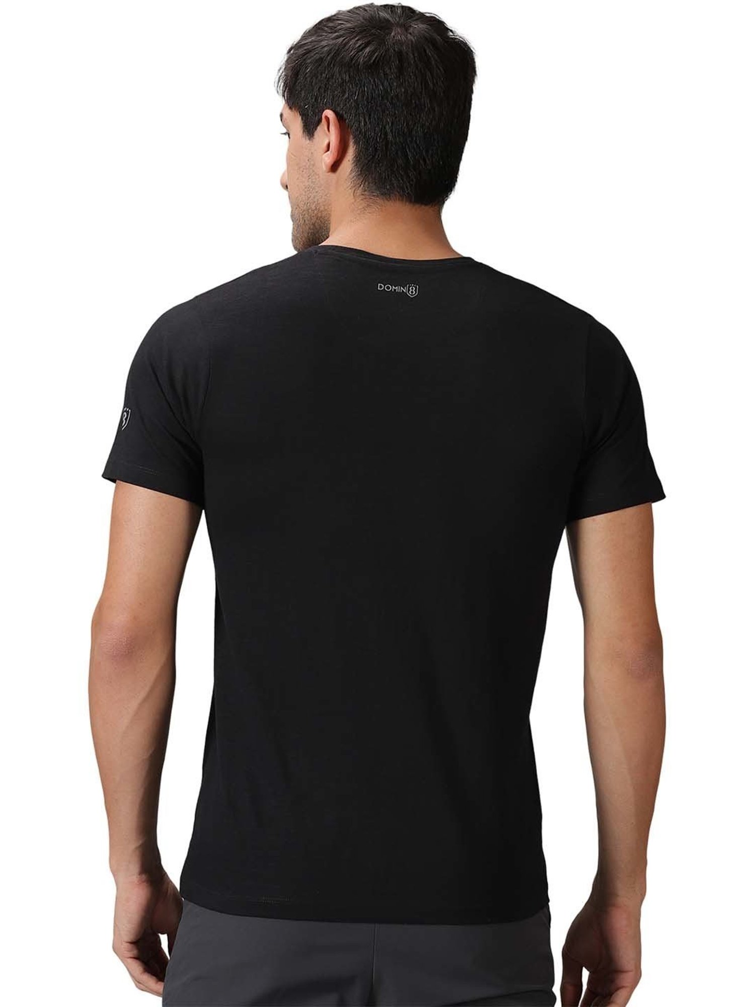 DOMIN8 Men Outdoor T-Shirt With Nylon Zipper Pocket
