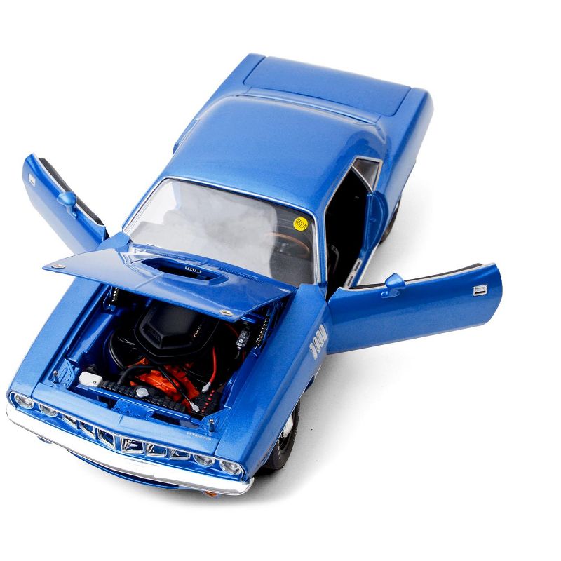 1971 Plymouth HEMI Barracuda Blue Metallic Lot #S266 Indianapolis (2011) "Mecum Auctions" 1/18 Diecast Model Car by Highway 61