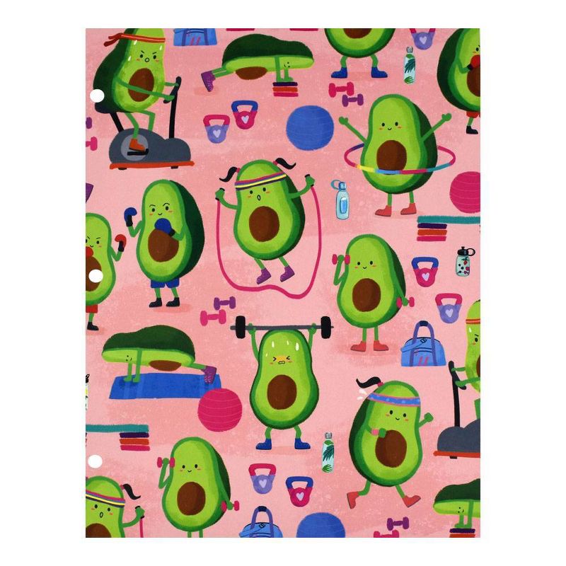 Avocado People 2 Pocket Paper Folder Pink - Greenroom