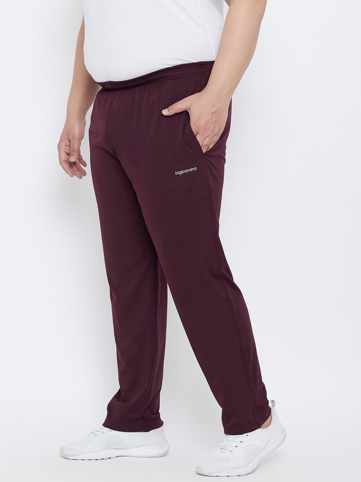 Bigbanana Maroon Regular Fit Trackpants
