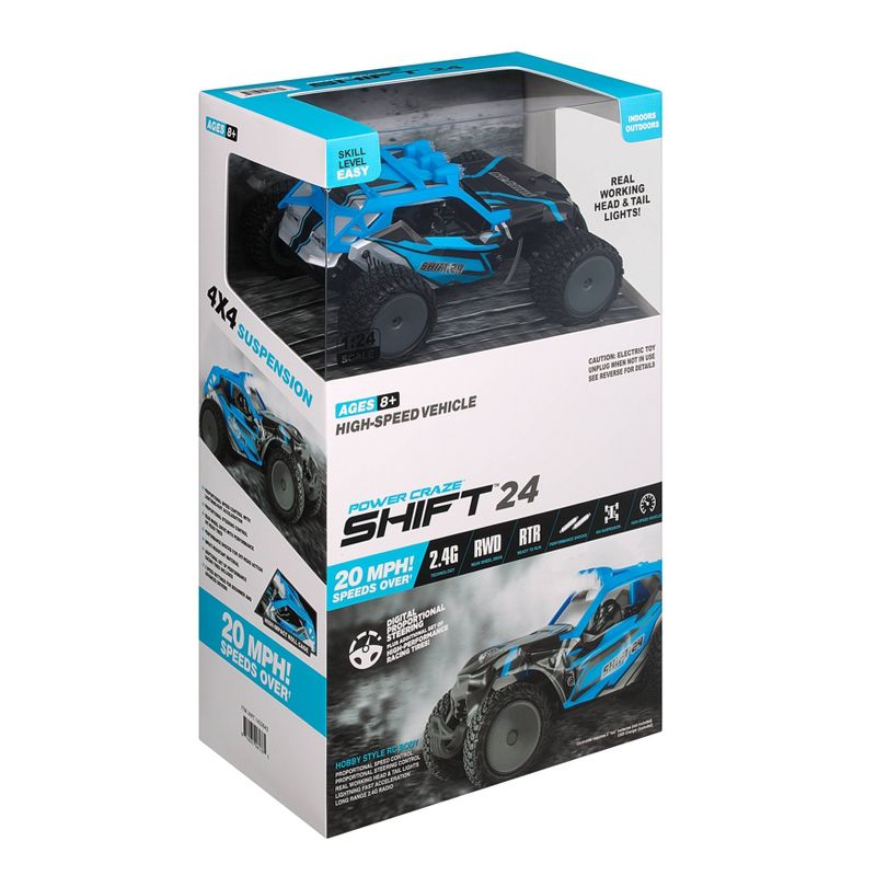 Power Craze Shift 24 High Speed Buggy 1:24 Scale - Blue