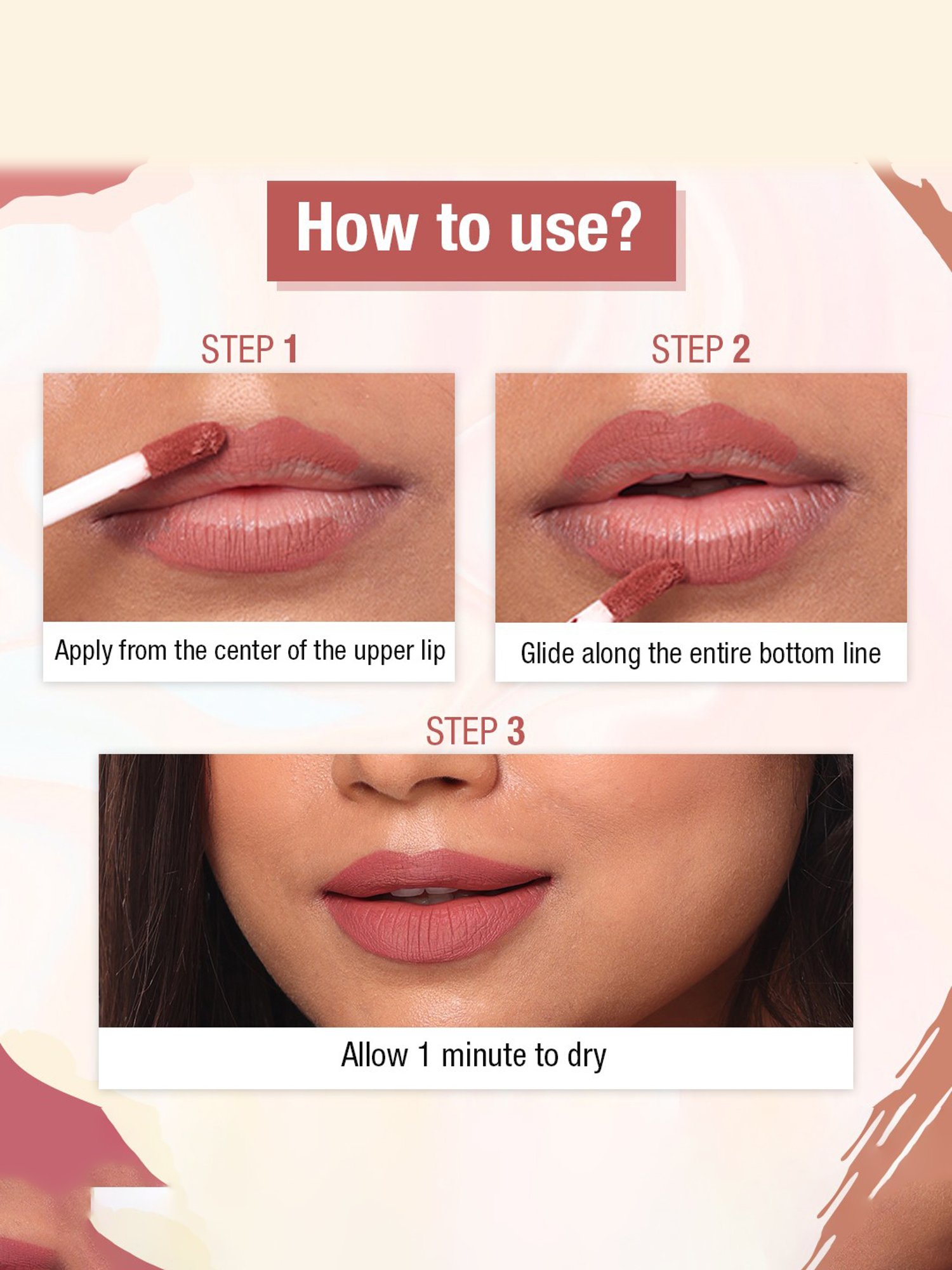 TNW-The Natural Wash Matte Velvet Longstay Mini Liquid Lipstick Nutty Nude - 1.2 ml