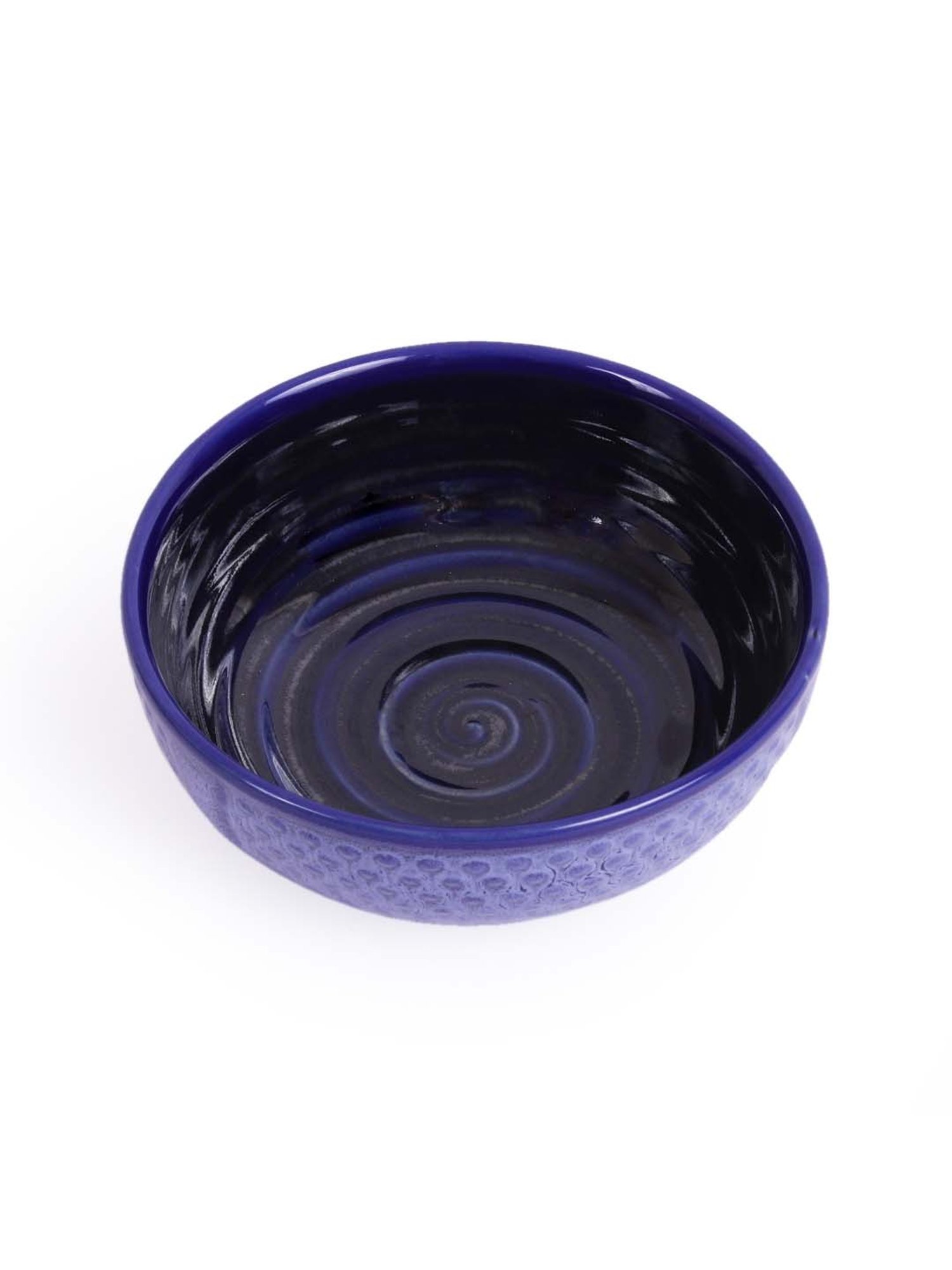 VarEesha Blue Ceramic Serving Bowls (700 ml, 500 ml) - Set of 2