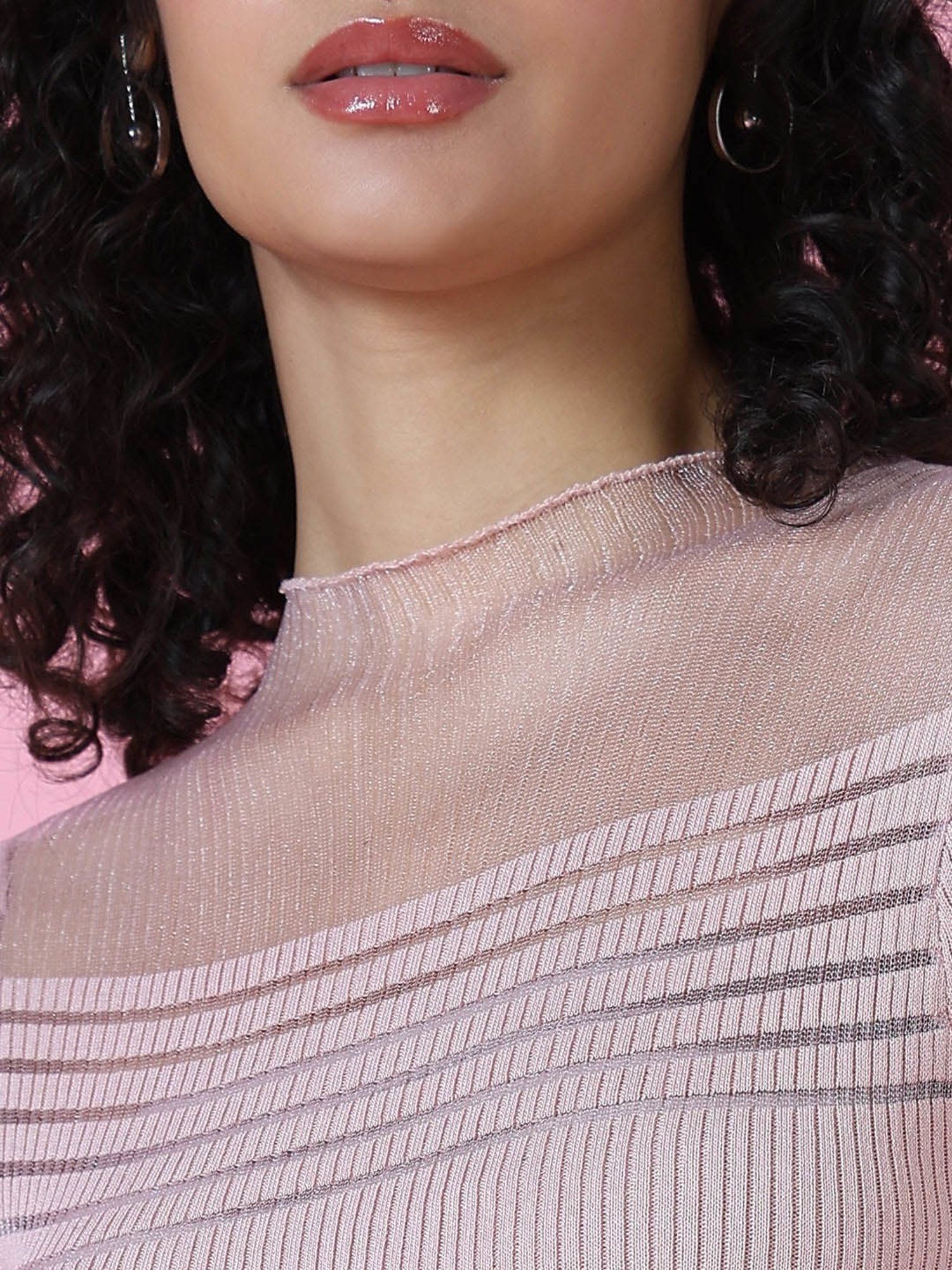 SHOWOFF Peach Regular Fit Top