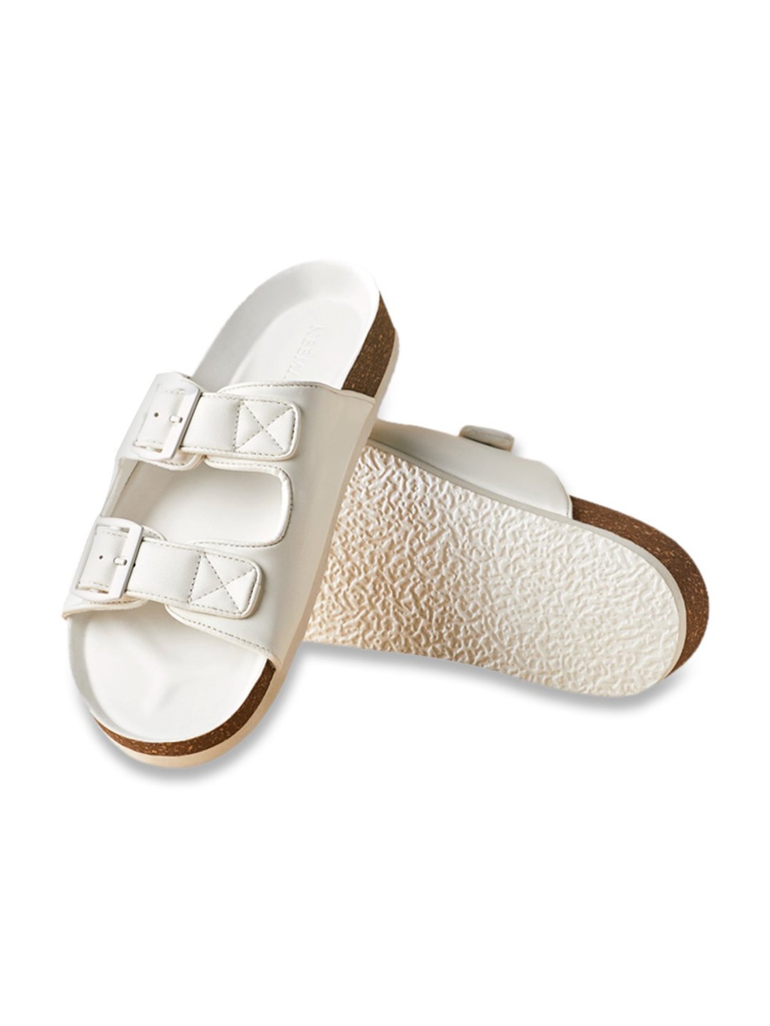 Neemans Men's Cork White Casual Sandals
