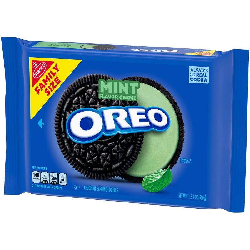 Oreo Mint Flavor Creme Chocolate Sandwich Cookies Family Size - 20oz