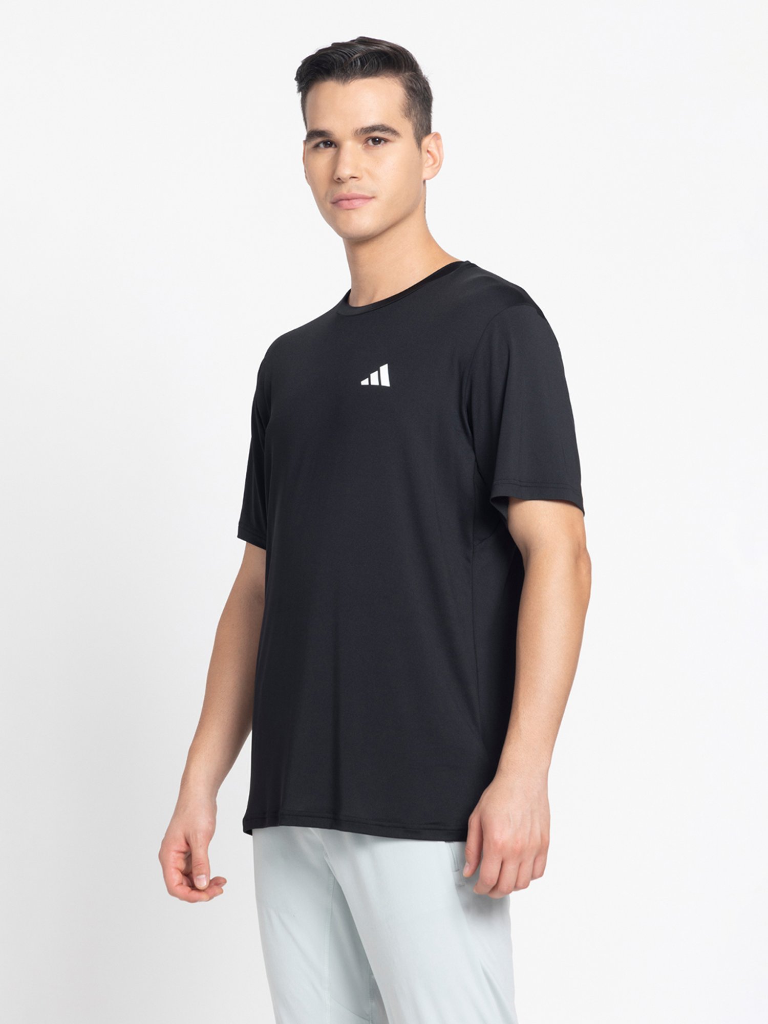 adidas TR-ES STRETCH Black Regular Fit Sports T-Shirt