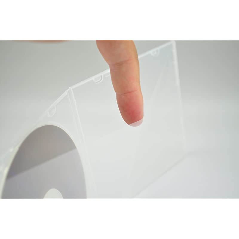 52mm CD Case Slim Single Clear PP Poly Plastic Cases with Outer Sleeve 100 Pack