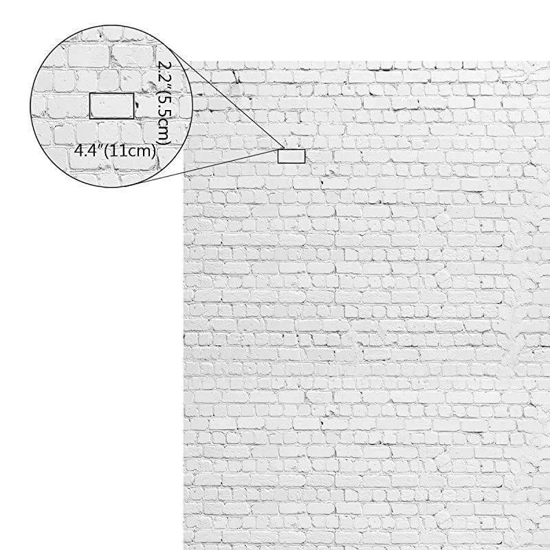 59"x79" White Brick Wall Photography Backdrop Vinyl Background for Pictures D-2504