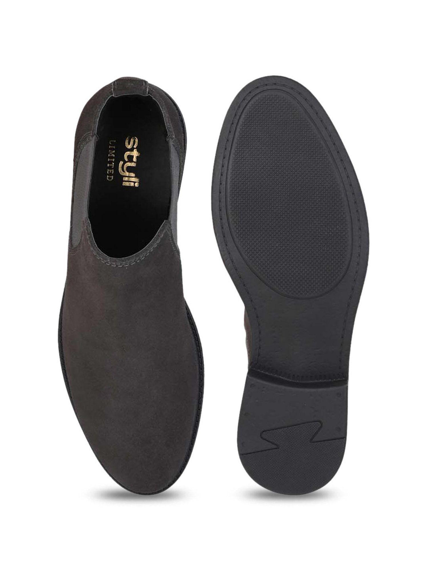 Styli Men's Grey Chelsea Boots