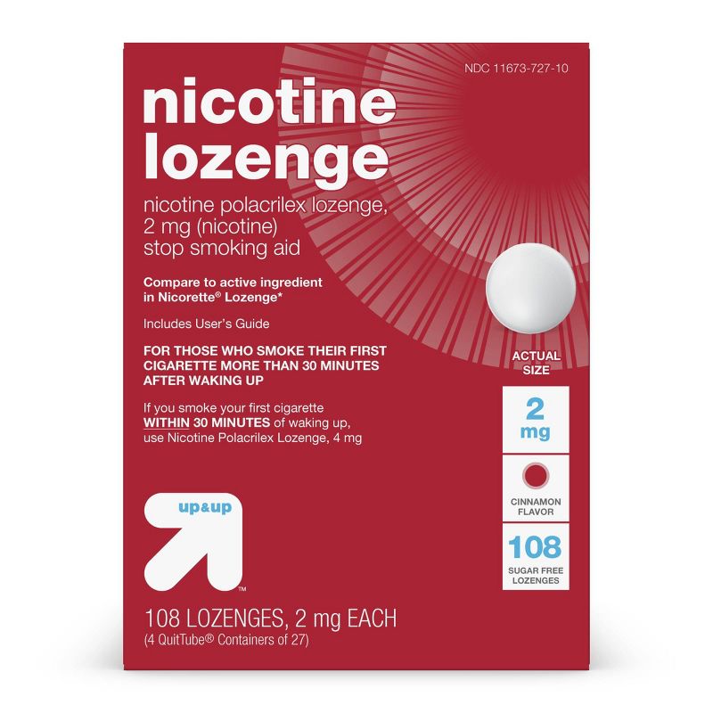 Nicotine 2mg Lozenge - Cinnamon - 108ct - up & up™