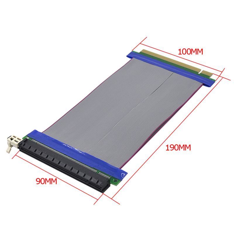 Super Performance pcie PCI E PCI-E Express 16X to 16X Riser Card Extender Ribbon Converter Extension Cable Adapter