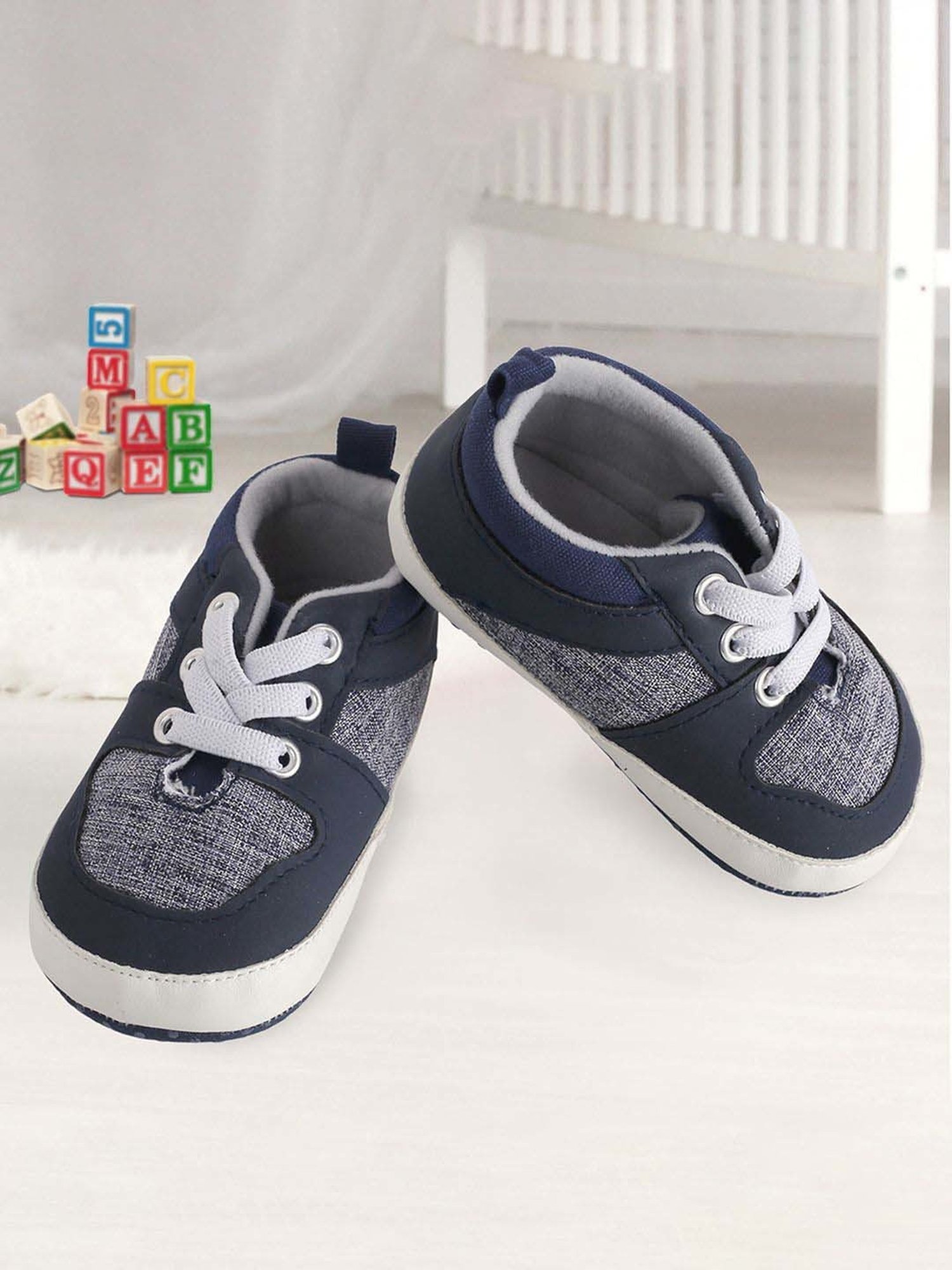 Baby Moo Kids Blue Casual Booties