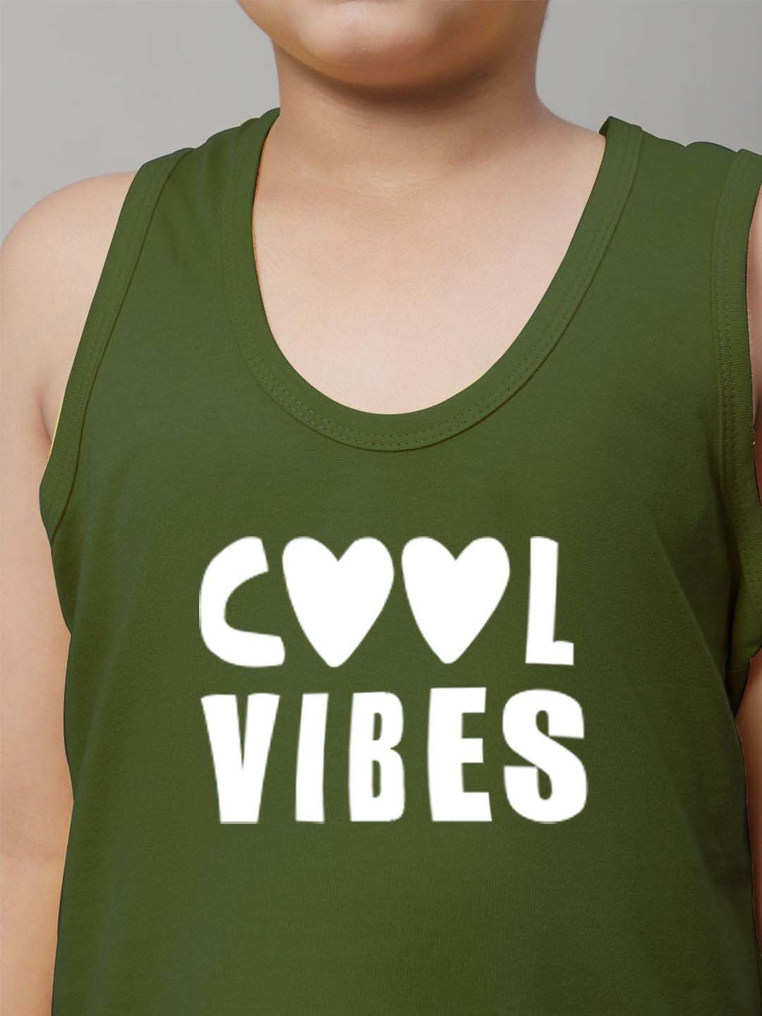 Palm Tree Kids White Printed Vest