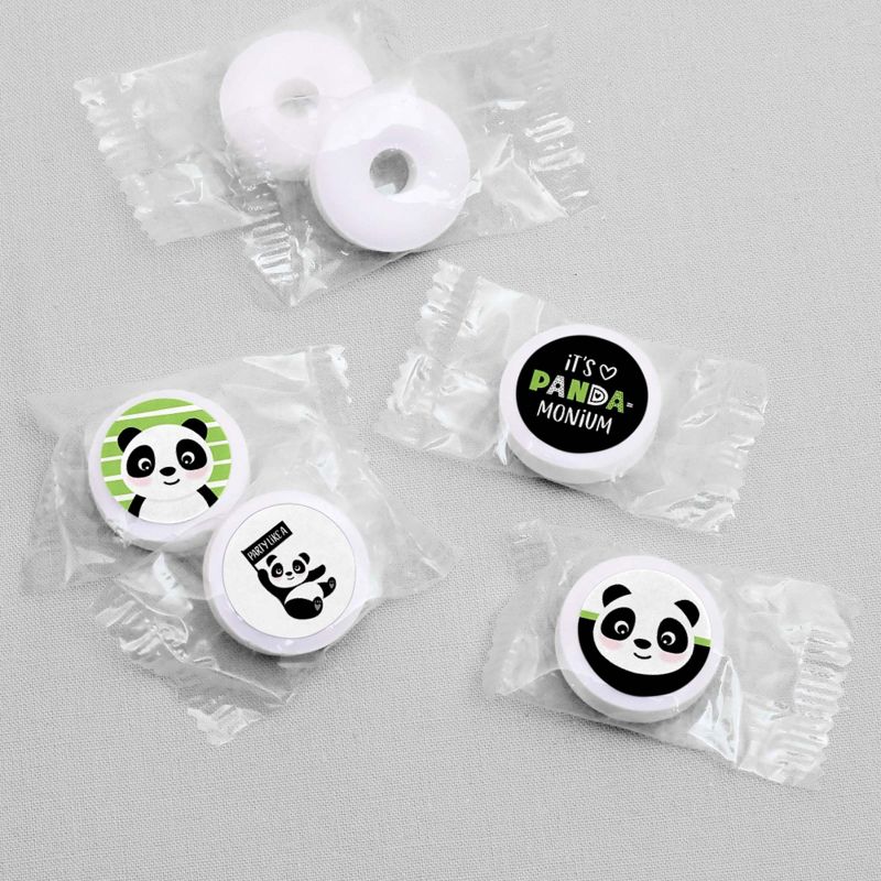 Big Dot of Happiness Party Like a Panda Bear - Baby Shower or Birthday Party Round Candy Sticker Favors - Labels Fit Hershey's Kisses (1 sheet of 108)