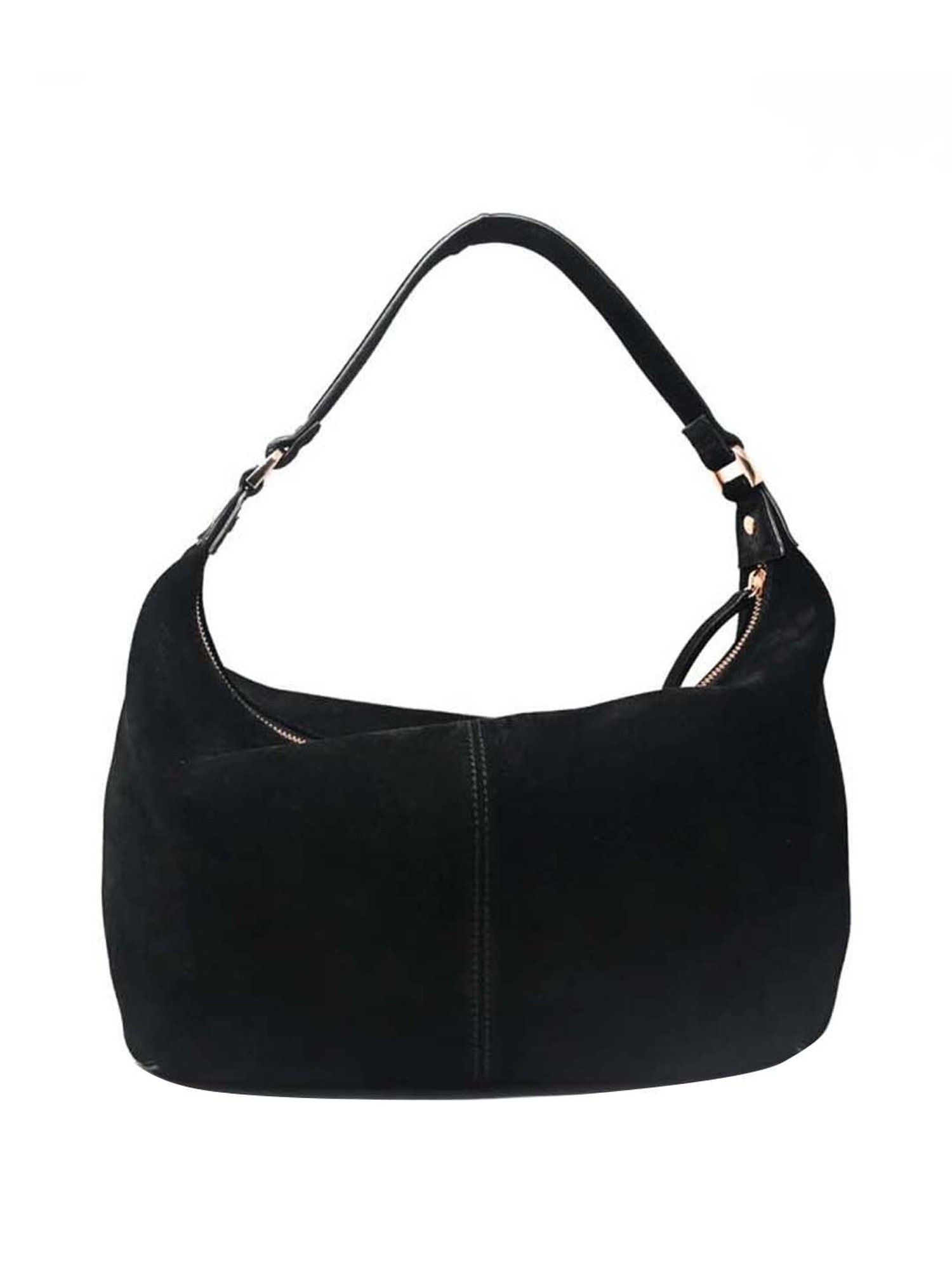 Tohl Black Solid Large Hobo Handbag