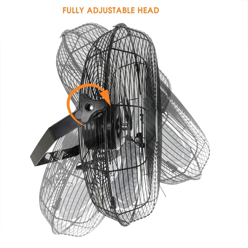 Air King 18" 1/6 HP 3-Speed Adjustable Height Floor Fan with Roll-About Stand