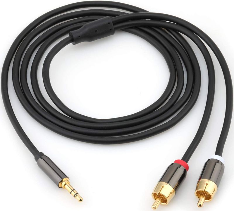 RCA to 3.5mm Audio Cable, Hannord 3.5mm Male to 2RCA Male RCA Cable, Y Splitter Stereo Audio Cable for Subwoofer, Receiver, Speakers and More, 3 Meters / 10ft.