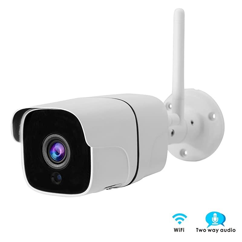 1080P WiFi IP Bullet Security Camera 2MP Onvif Network CCTV Camera IP66 Waterproof OutdoorIndoor 49ft IR Night Vision Audio inBuiltin Microphone Support Max 64GB SD CardExternal