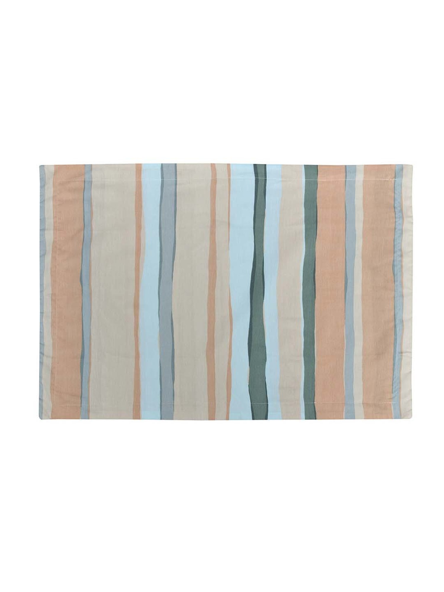 @Home Arias Grey & Blue 225 TC Cotton Satin King Bedsheet with 2 Pillow Covers