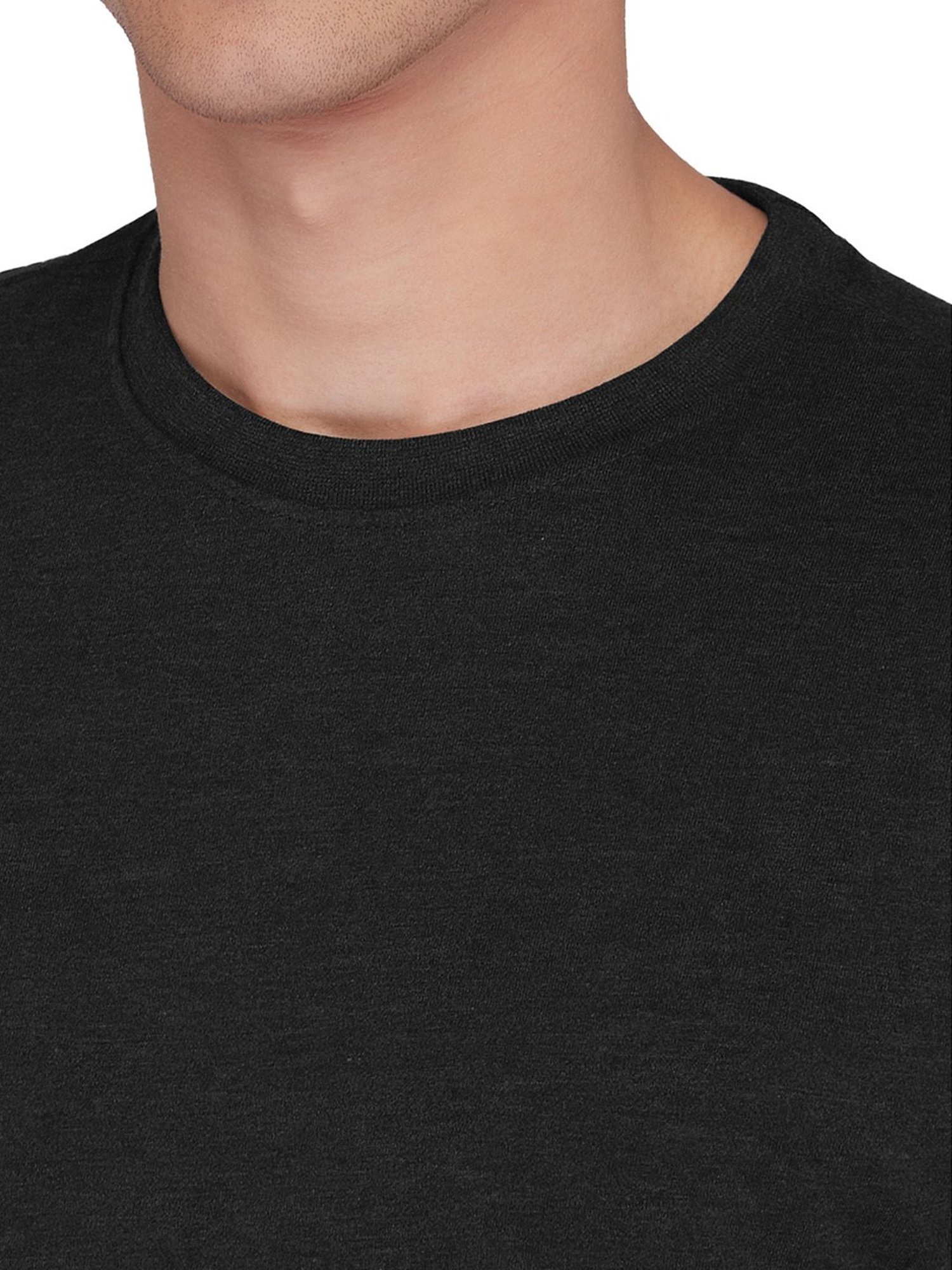 XYXX Charcoal Grey Round Neck T-Shirt