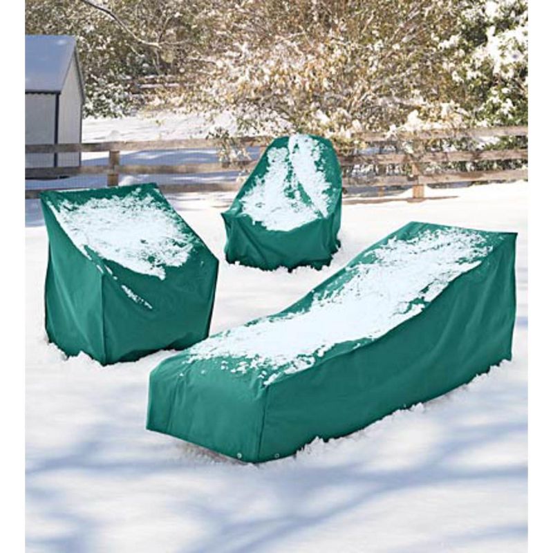 Plow & Hearth - All-Weather Outdoor Furniture Cover for Ottoman