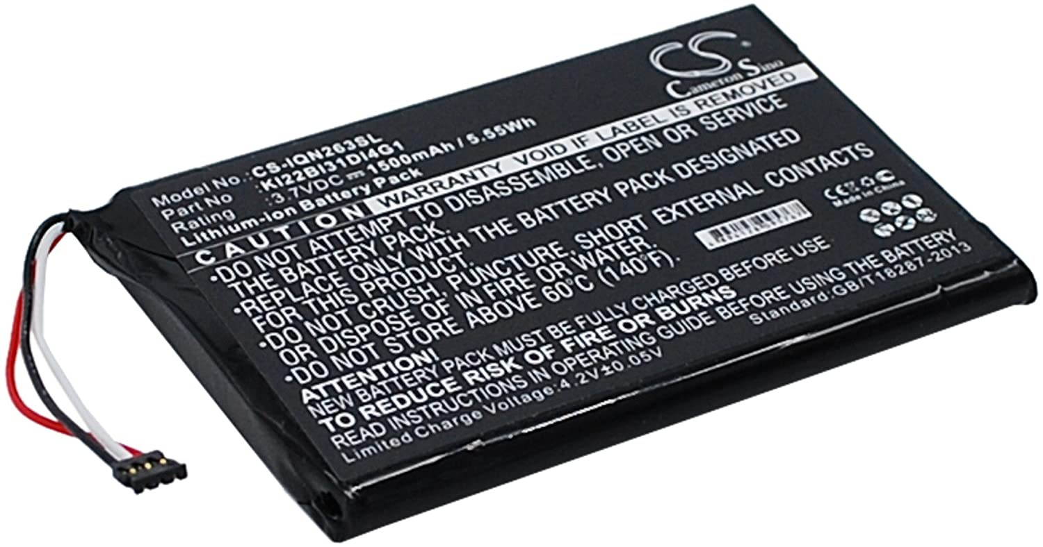 Replacement GPS Navigation Battery Part No.KI22BI31DI4G1 for Garmin 010-01188-02, 2689LMT, 2689LMT 6-inch, Nuvi 2639LMT, Nuvi 2639LMT 6-inch, Nuvi 2689LMT,1500mAh Li-ion