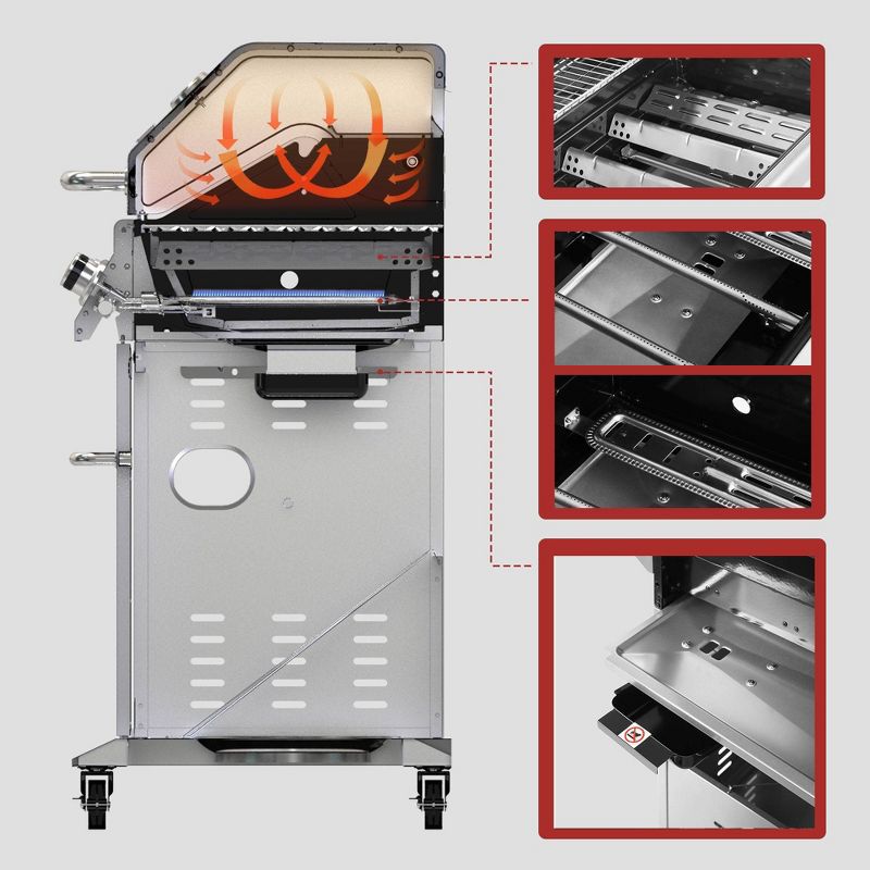 Royal Gourmet 6-Burner Stainless Steel Gas Grill GA6402S