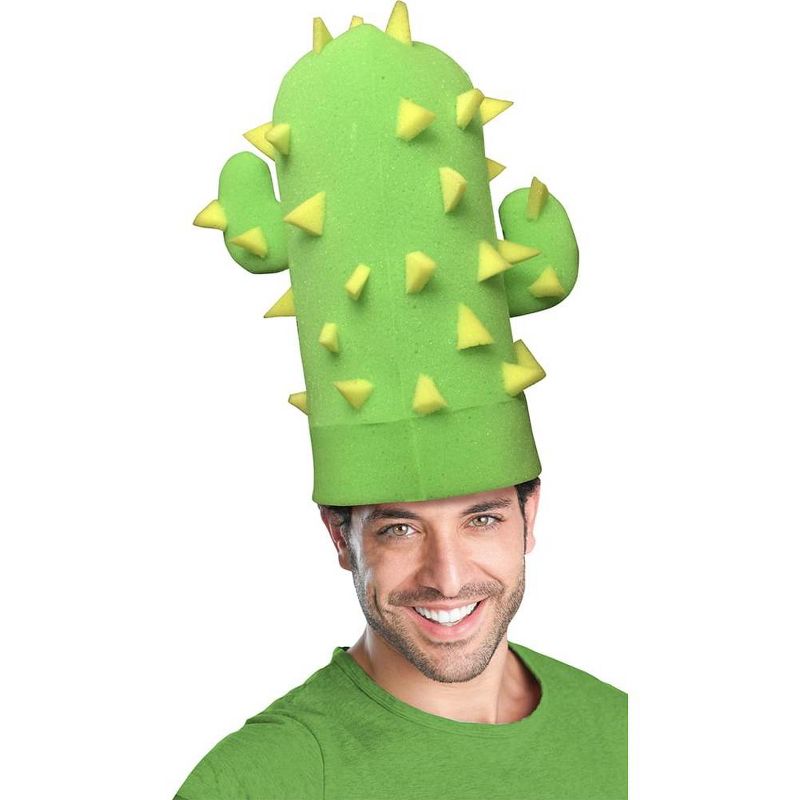 Funky Fresh Green Cactus Adult Foam Costume Hat - One Size