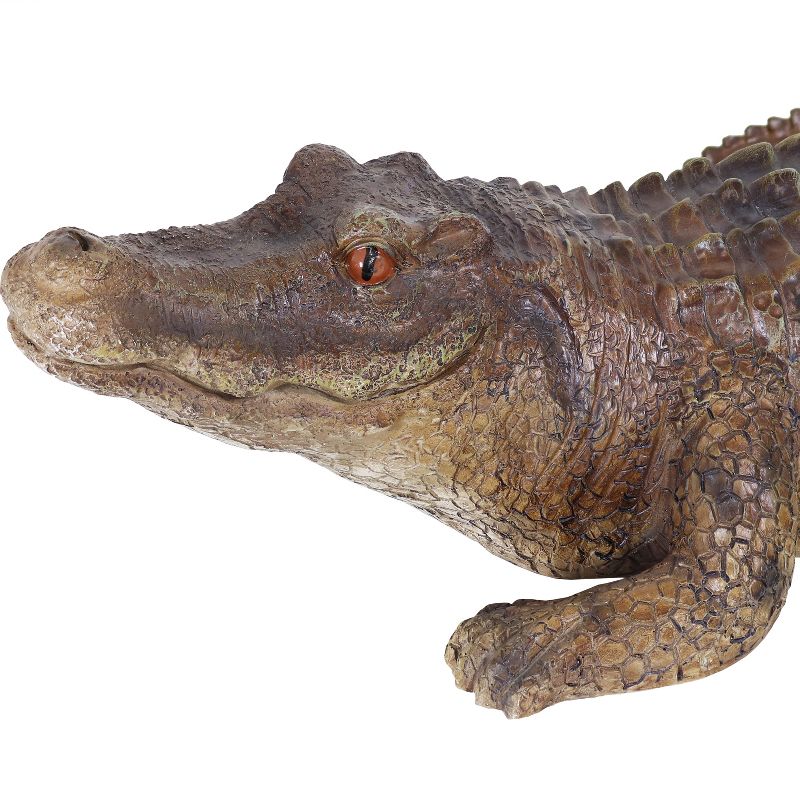 Sunnydaze 23.5" Addison the Adventurous Alligator Realistic Polystone Garden Statue Decor for Indoor or Outdoor Use