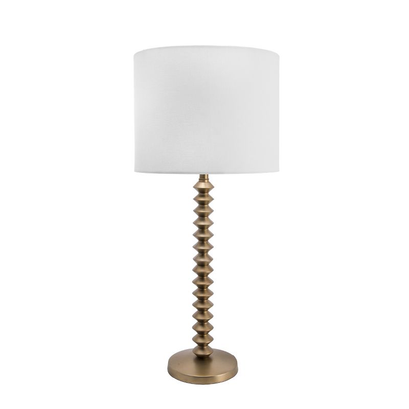 nuLOOM Paterson Aluminum 27" Table Lamp Lighting - Antique Brass 27" H x 12" W x 12" D