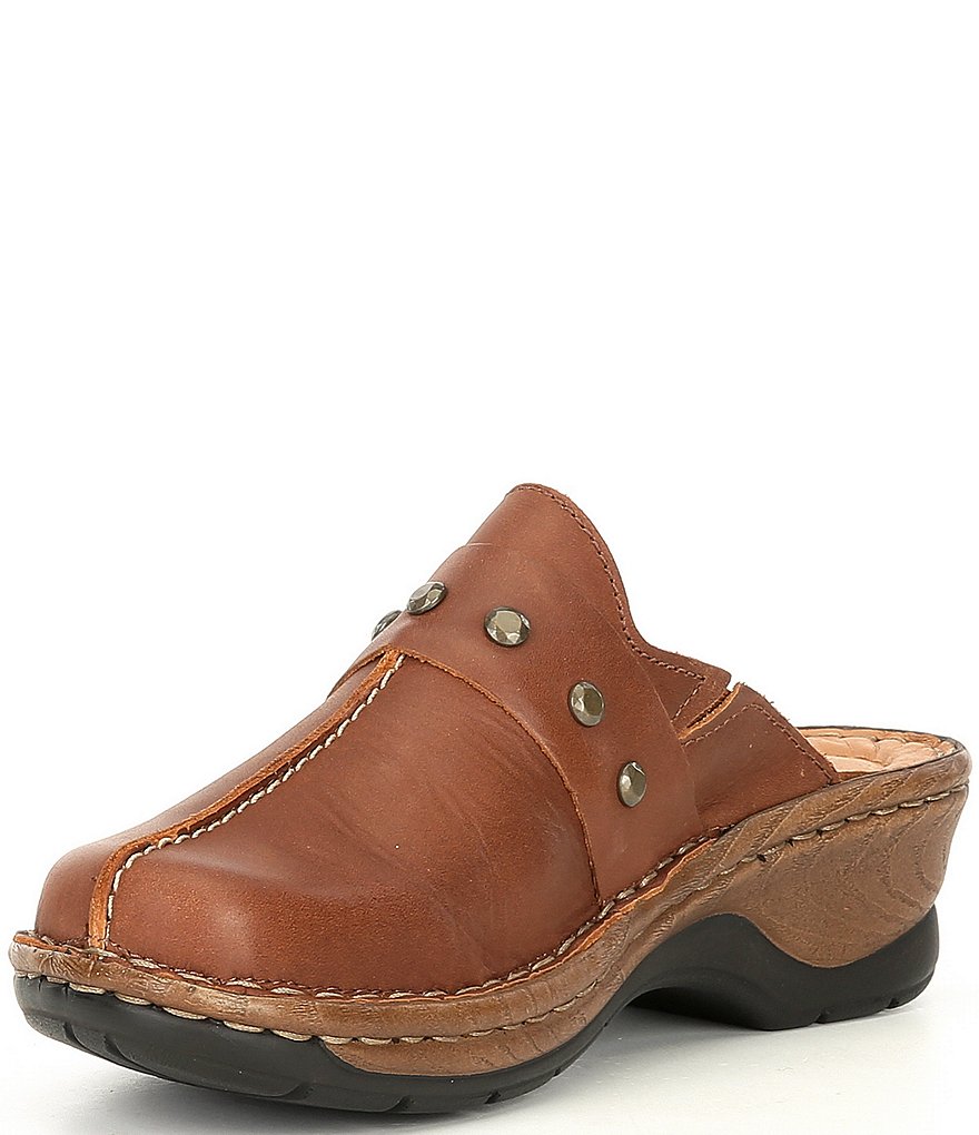 Josef Seibel Cat 53 Studded Leather Clogs