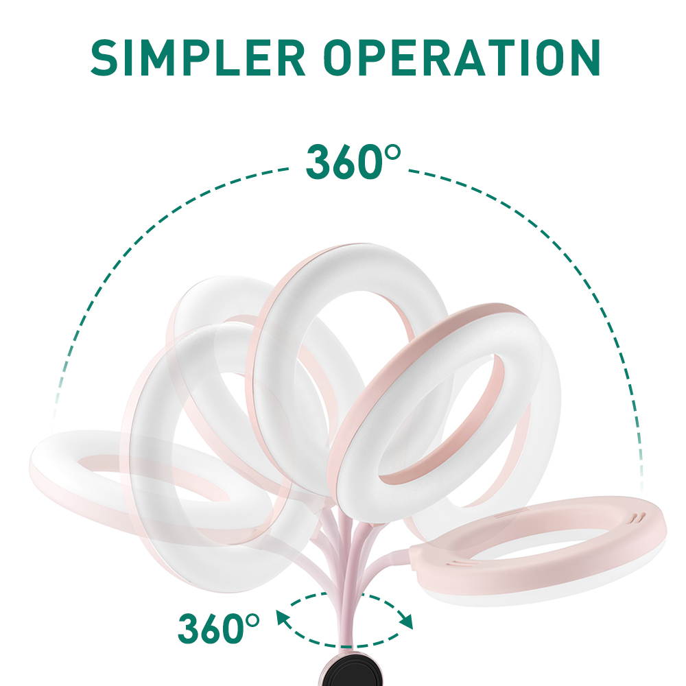 Portable Streaming Desktop Stand with Ring Light, Mobile Phone Holder Perfect for YouTube Streaming, Video Recording & Photography.