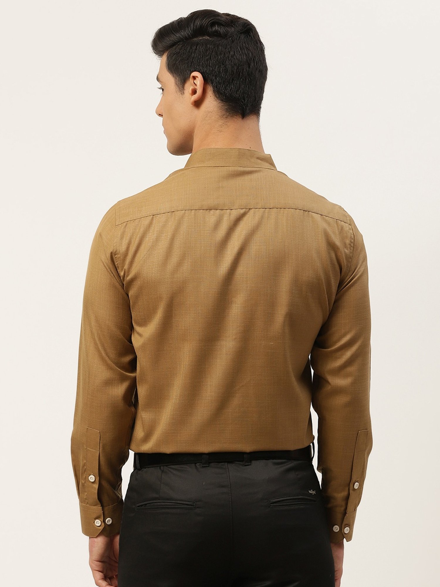 Sojanya Brown Cotton Regular Fit Shirt