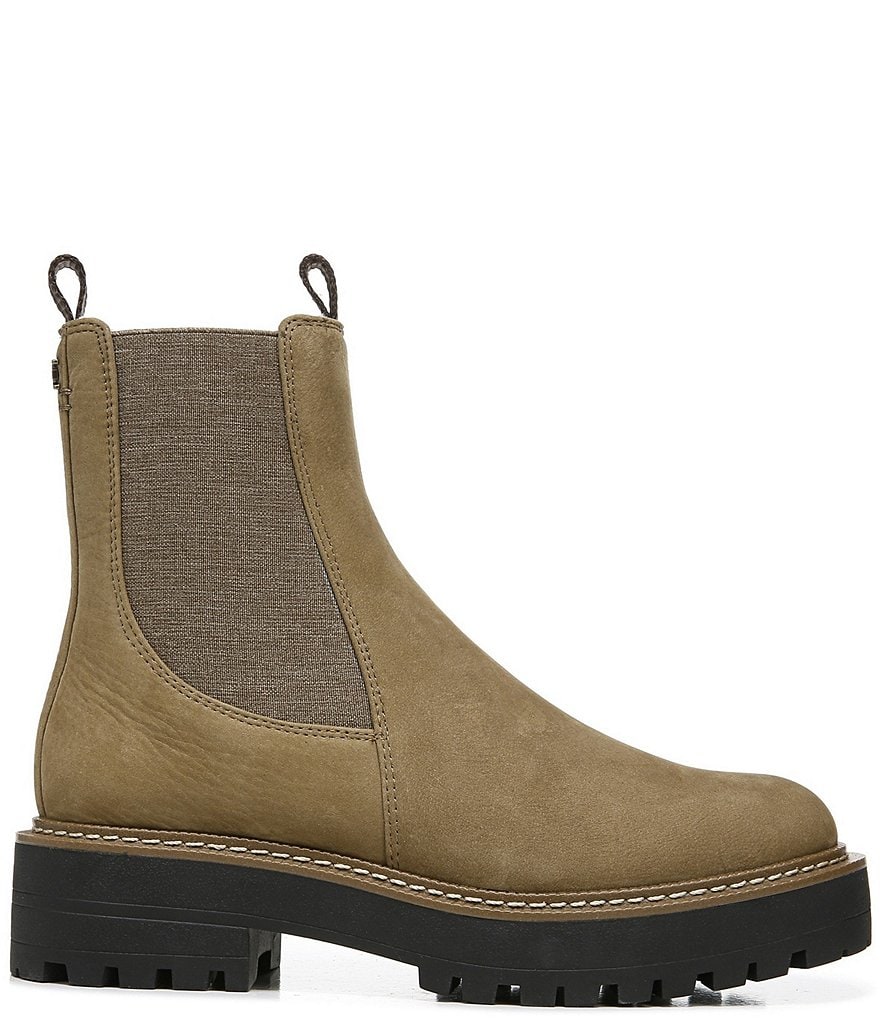 Sam Edelman Laguna Waterproof Nubuck Leather Chelsea Lug Sole Booties